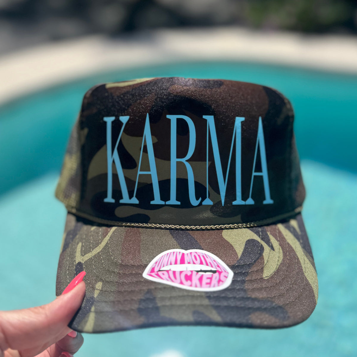 KARMA TRUCKER HAT FUNNY MOTHER TRUCKERS