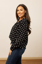 Kathryn Classic Button-Up, Polka-Dot Grace+Emma