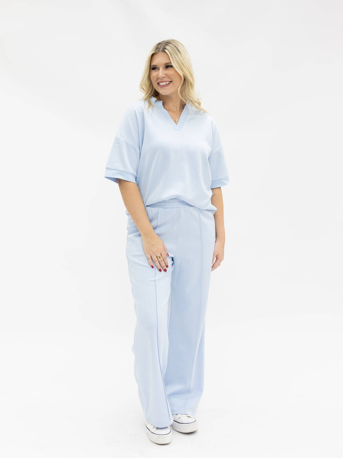 Butter Soft Pants, Blue Grace+Emma