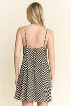 CHECKERED SLEEVELESS DRESS