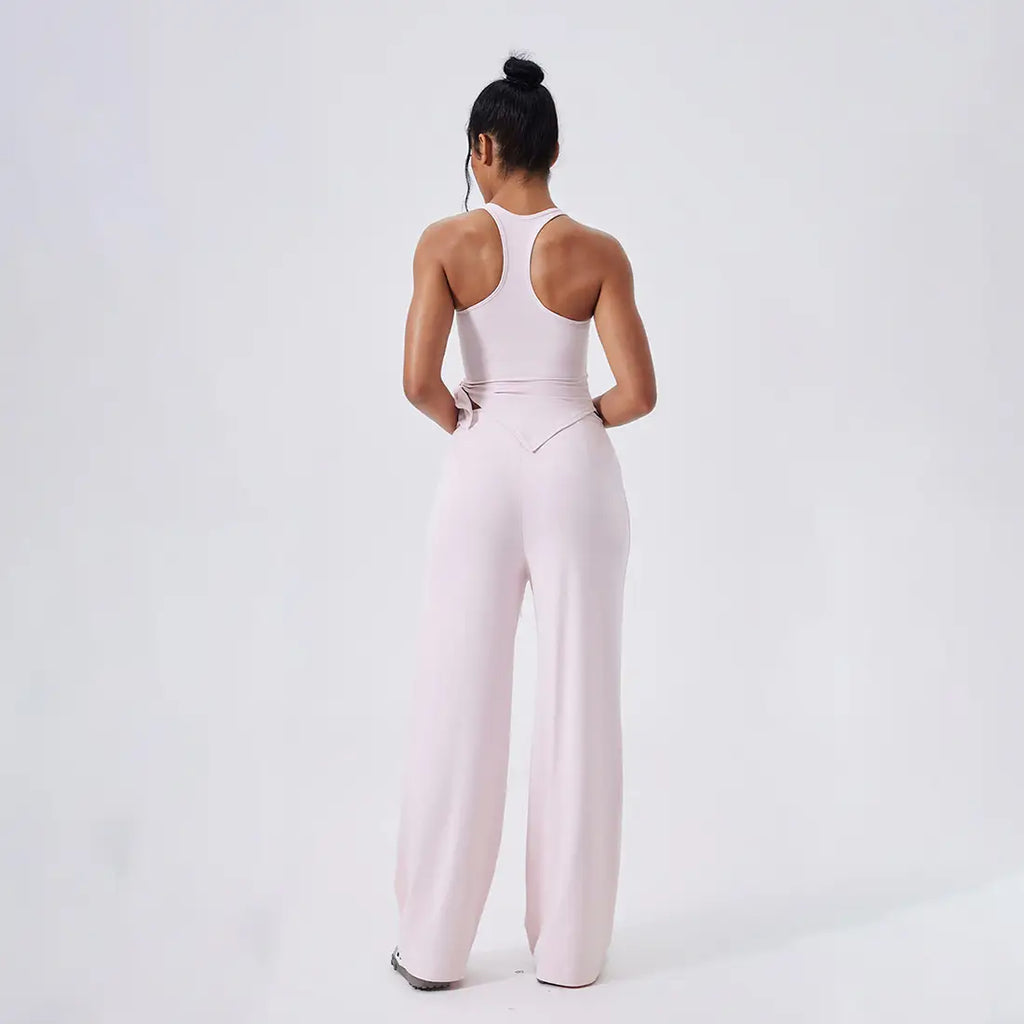Square-Neck Cross-Back Yoga Set