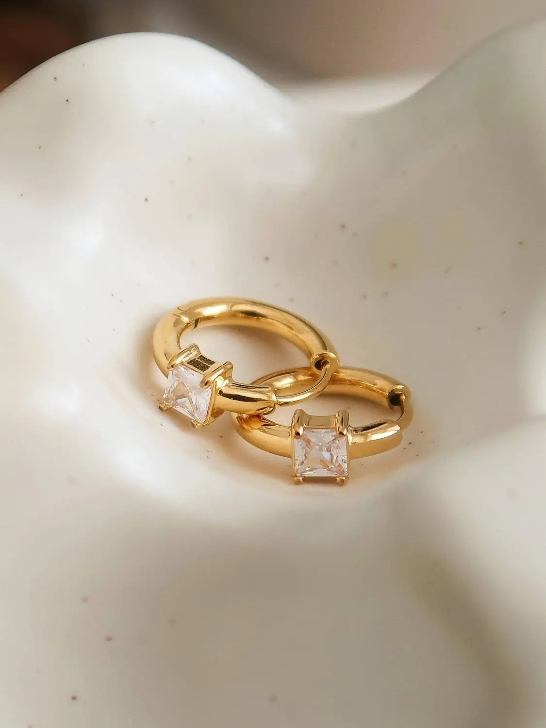 Adhara Cz Huggie Earrings - Poppy & Vine