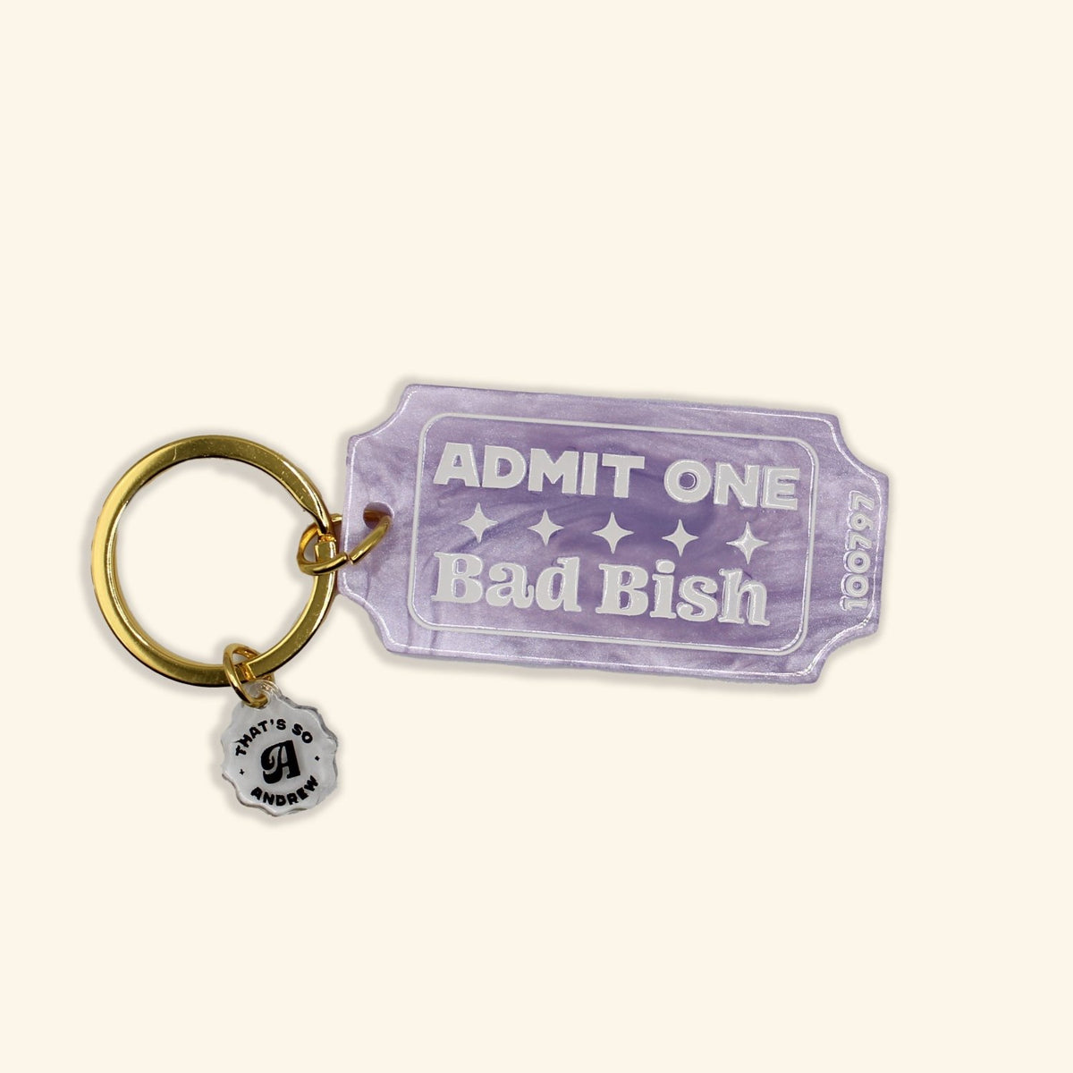 Admit One Bad Bitch - Funny Motel Keychain - Poppy & Vine