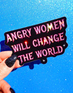 Angry Women Will Change The World Sticker - Poppy & Vine
