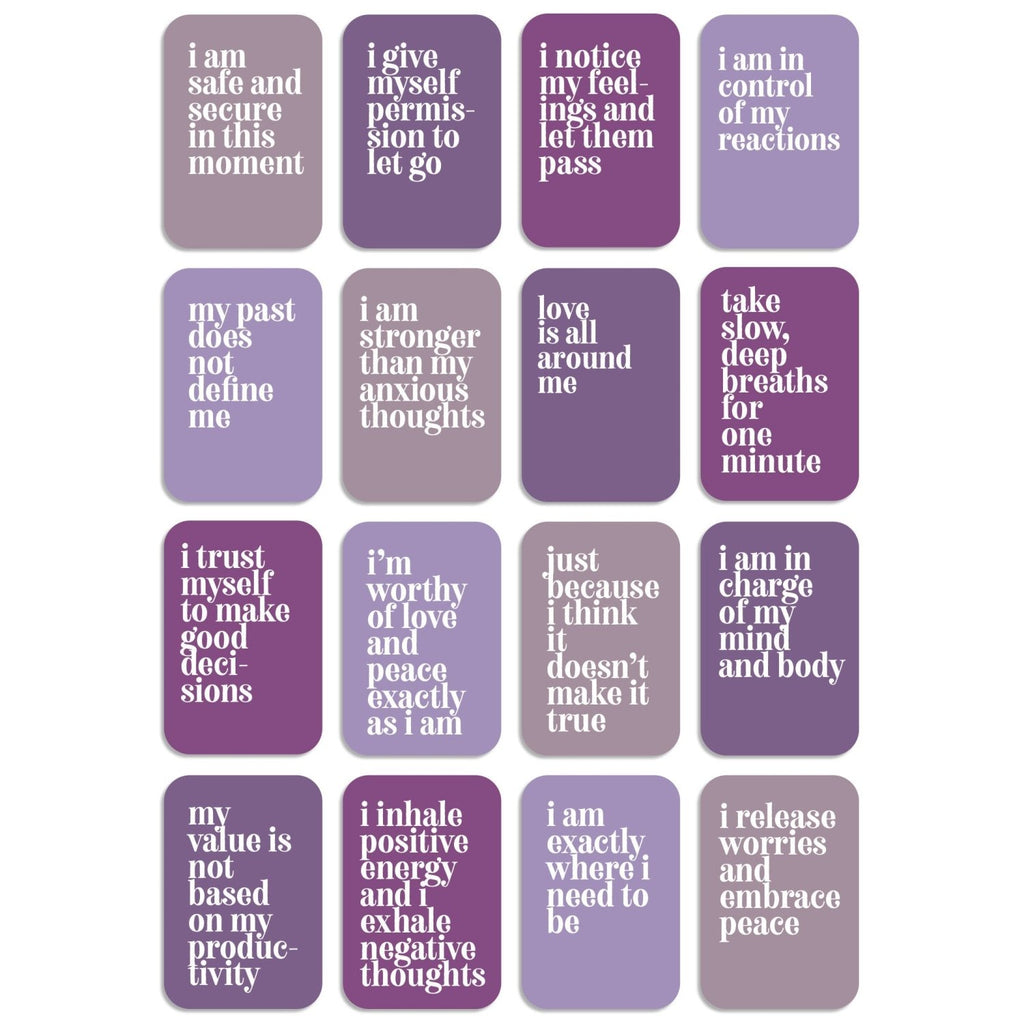 Anxiety Relief Affirmation Cards, Deck of 16 - Poppy & Vine