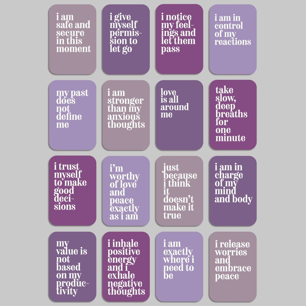 Anxiety Relief Affirmation Cards, Deck of 16 - Poppy & Vine