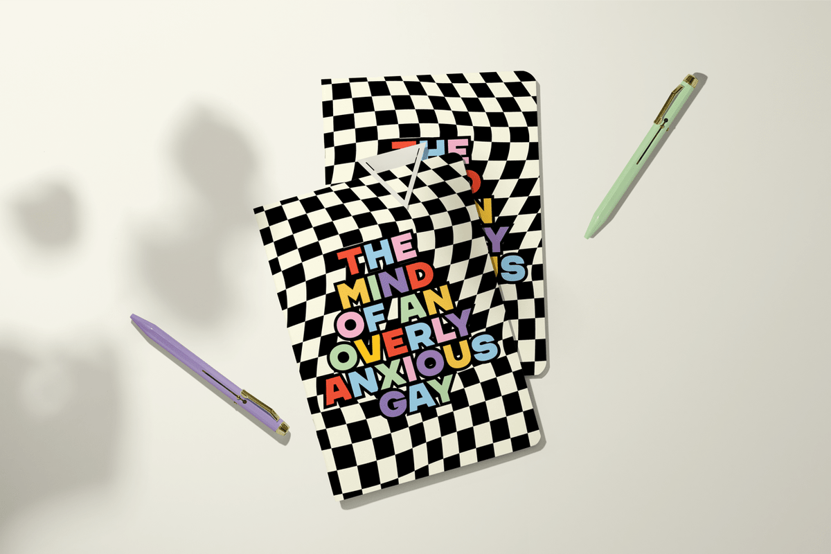 Anxious Gay Thought | Pocket Journal, Mini Notebook, Mini Journal - Poppy & Vine