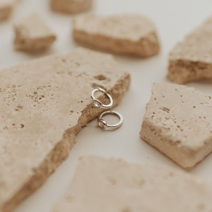 Aspen Diamond Hoops - Poppy & Vine