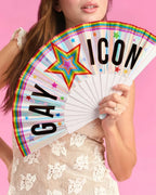 Gay Icon Iridescent Pride Fan
