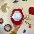 Open Wide Statement Lips Acrylic Wall Mirror