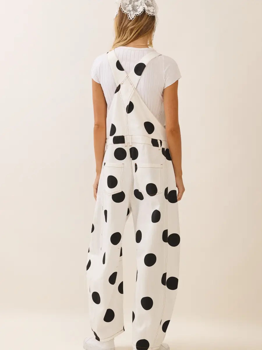 Dot Your Type Polka Dot Denim Overalls| VIP Pre-Order