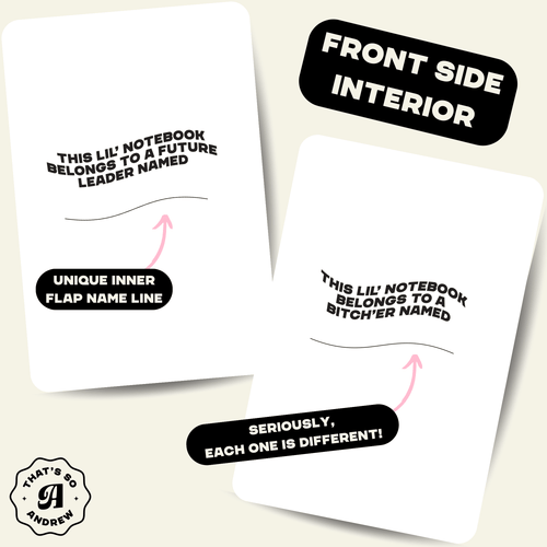 Bad Bitch Thoughts | Pocket Journal, Mini Notebook, Mini Journal - Poppy & Vine