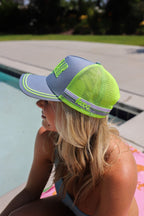 BAD HAIR DAY NEON MESH TRUCKER HAT - Poppy & Vine