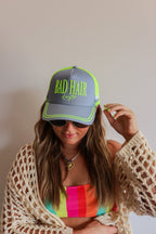 BAD HAIR DAY NEON MESH TRUCKER HAT - Poppy & Vine