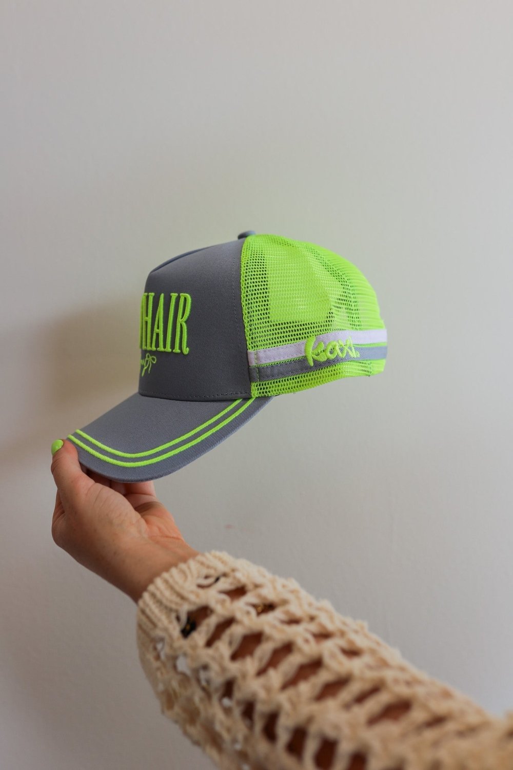 BAD HAIR DAY NEON MESH TRUCKER HAT - Poppy & Vine