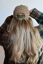 BAD HAIR DAY TWEED HOUNDSTOOTH TRUCKER HAT - Poppy & Vine