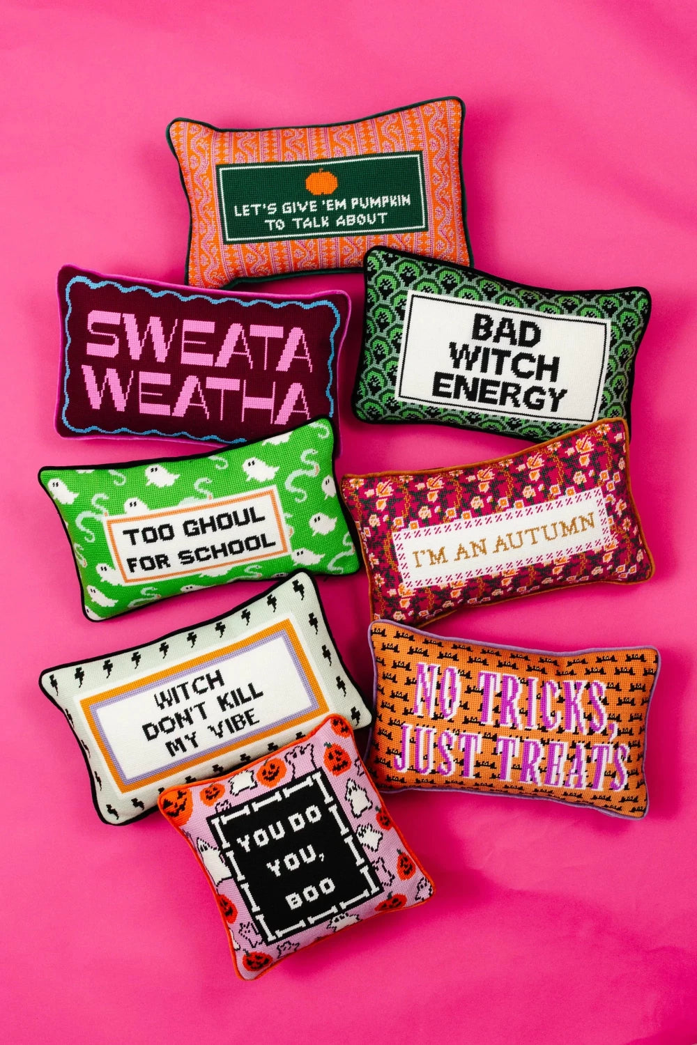 Bad Witch Energy Needlepoint Pillow - Poppy & Vine