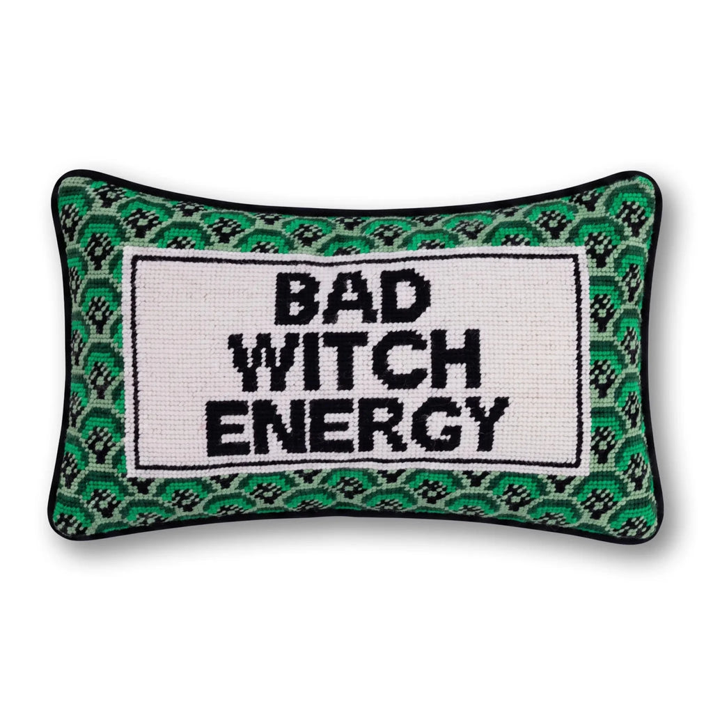 Bad Witch Energy Needlepoint Pillow - Poppy & Vine