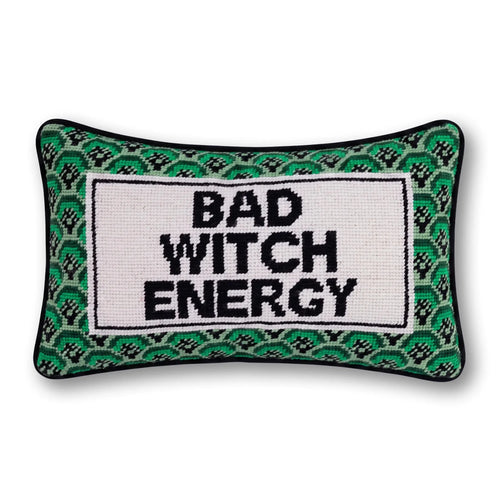 Bad Witch Energy Needlepoint Pillow - Poppy & Vine