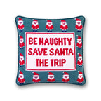 Be Naughty Needlepoint Pillow - Poppy & Vine
