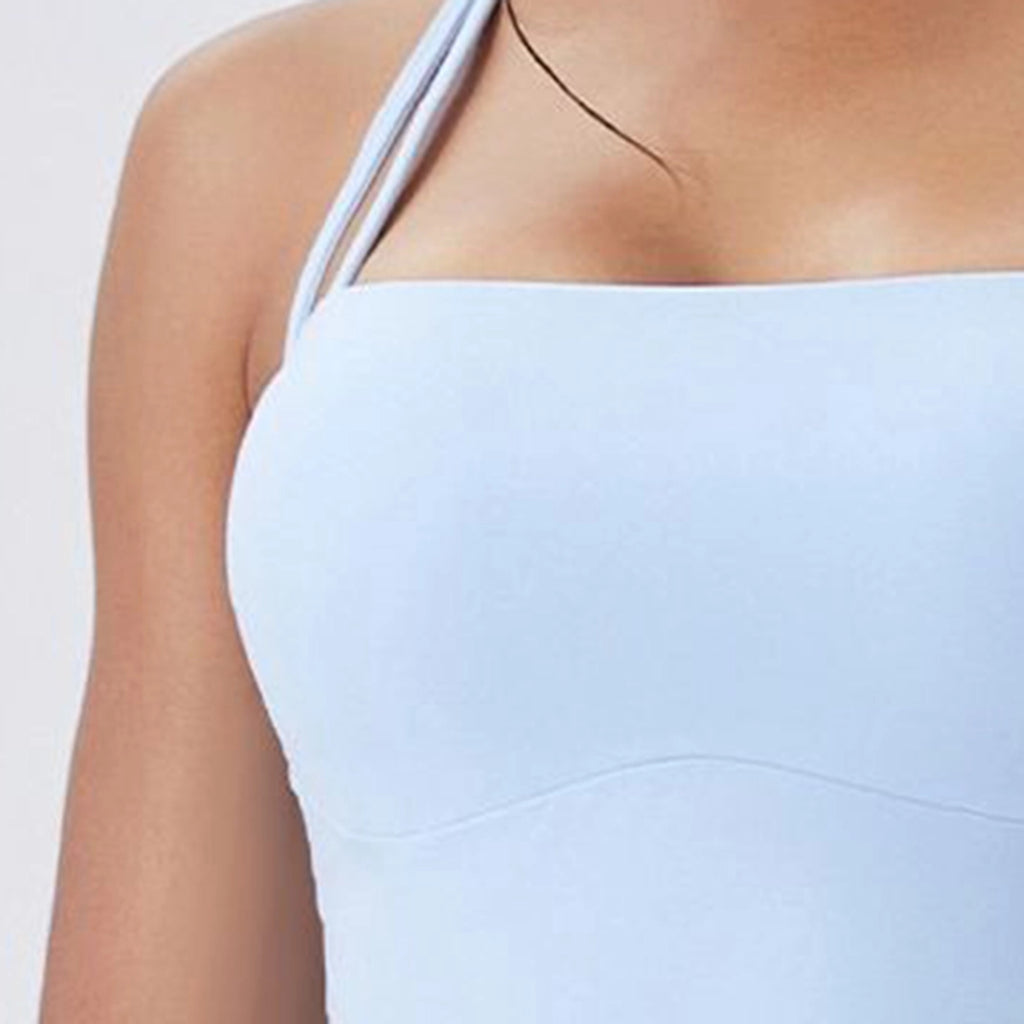 Square-Neck Cross-Back Yoga Set