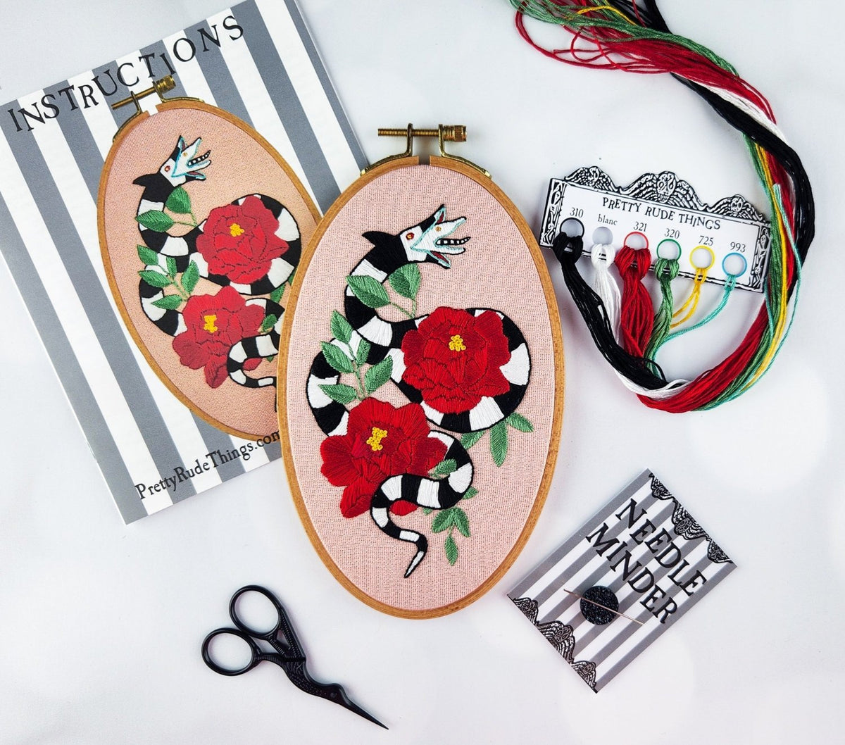 Beetlejuice Sandworm Embroidery Kit - Poppy & Vine