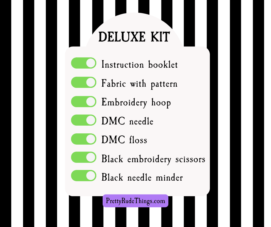 Beetlejuice Sandworm Embroidery Kit - Poppy & Vine