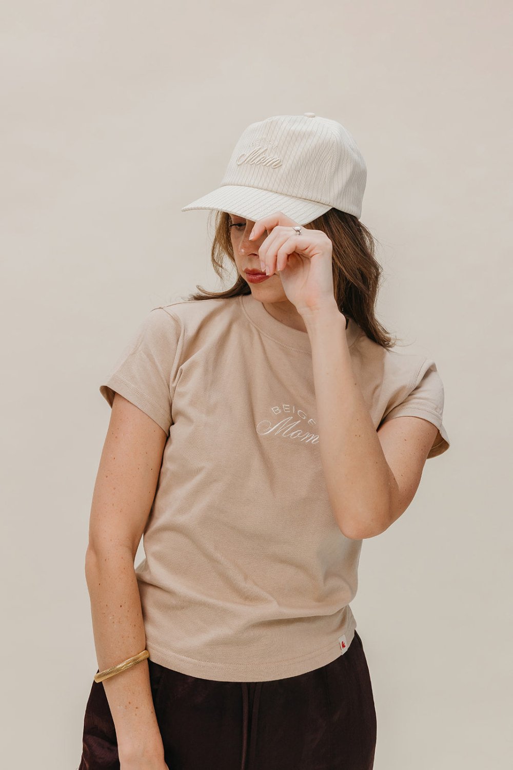 BEIGE MOM BASEBALL CAP - Poppy & Vine