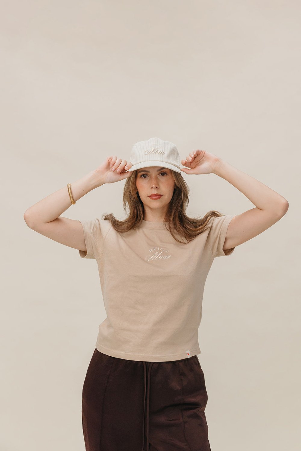 BEIGE MOM BASEBALL CAP - Poppy & Vine