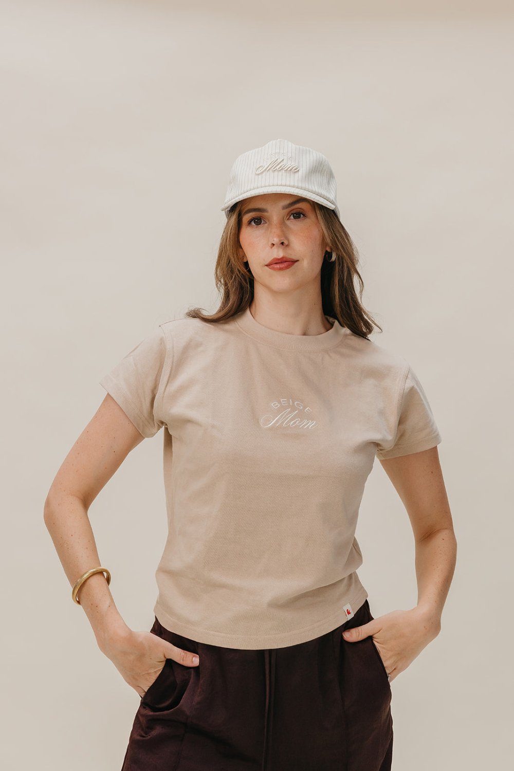 BEIGE MOM BASEBALL CAP - Poppy & Vine