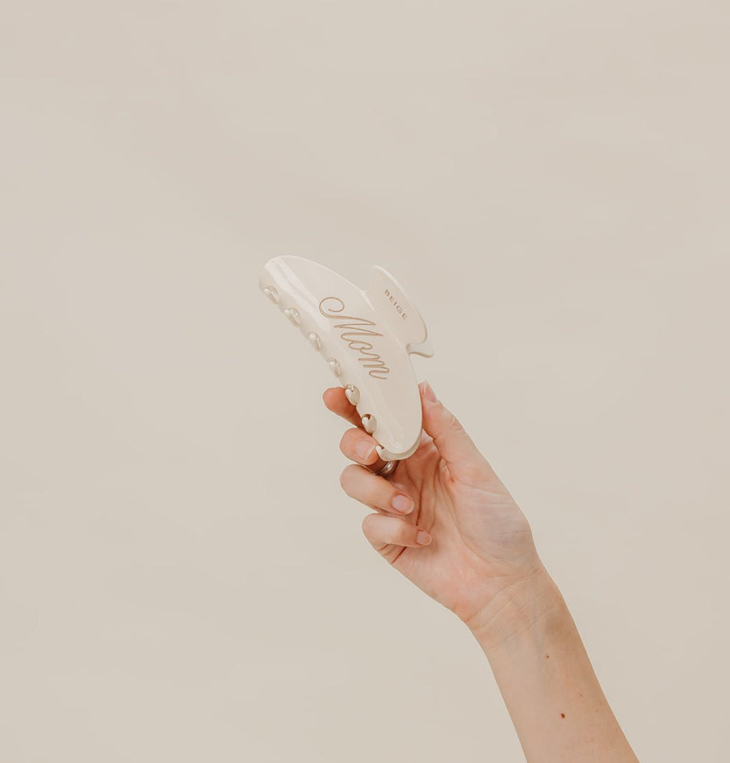 BEIGE MOM OVERSIZED CLAW - Poppy & Vine