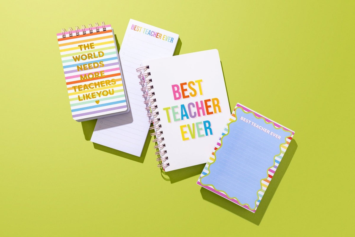 Best Teacher Ever Spiral Top Notebook - Poppy & Vine