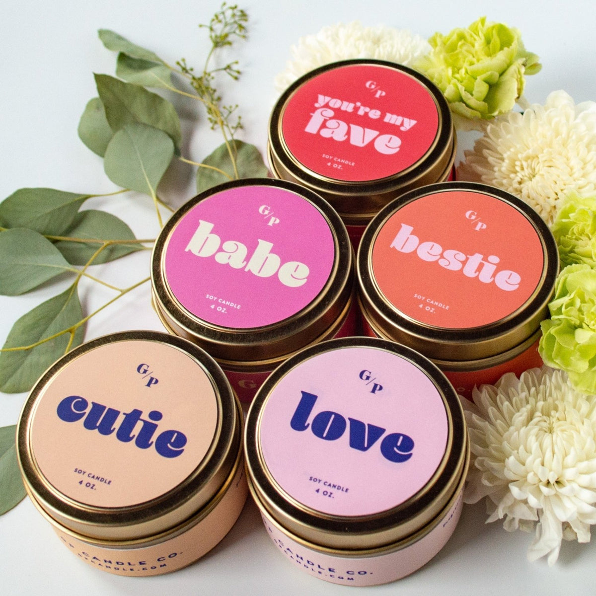 Bestie 4 oz. Just Because Candle Tin - Poppy & Vine