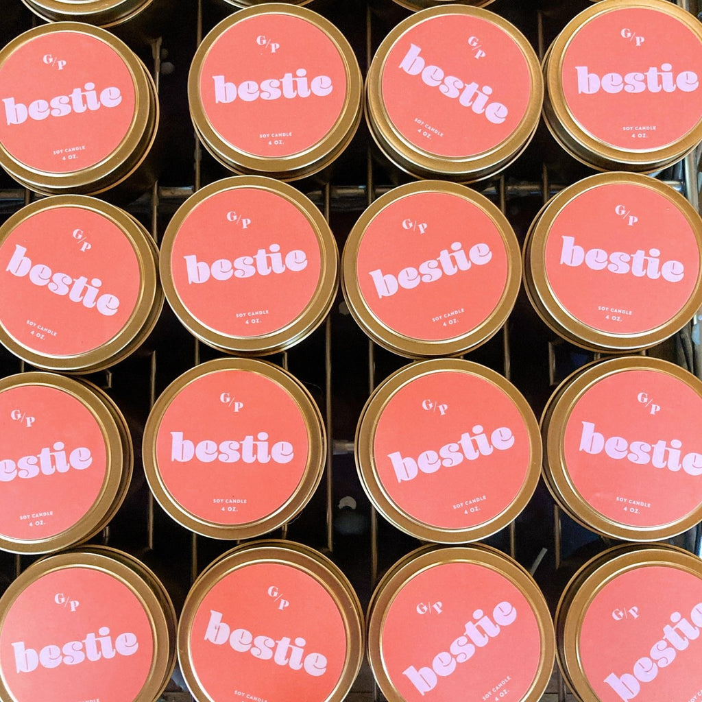 Bestie 4 oz. Just Because Candle Tin - Poppy & Vine