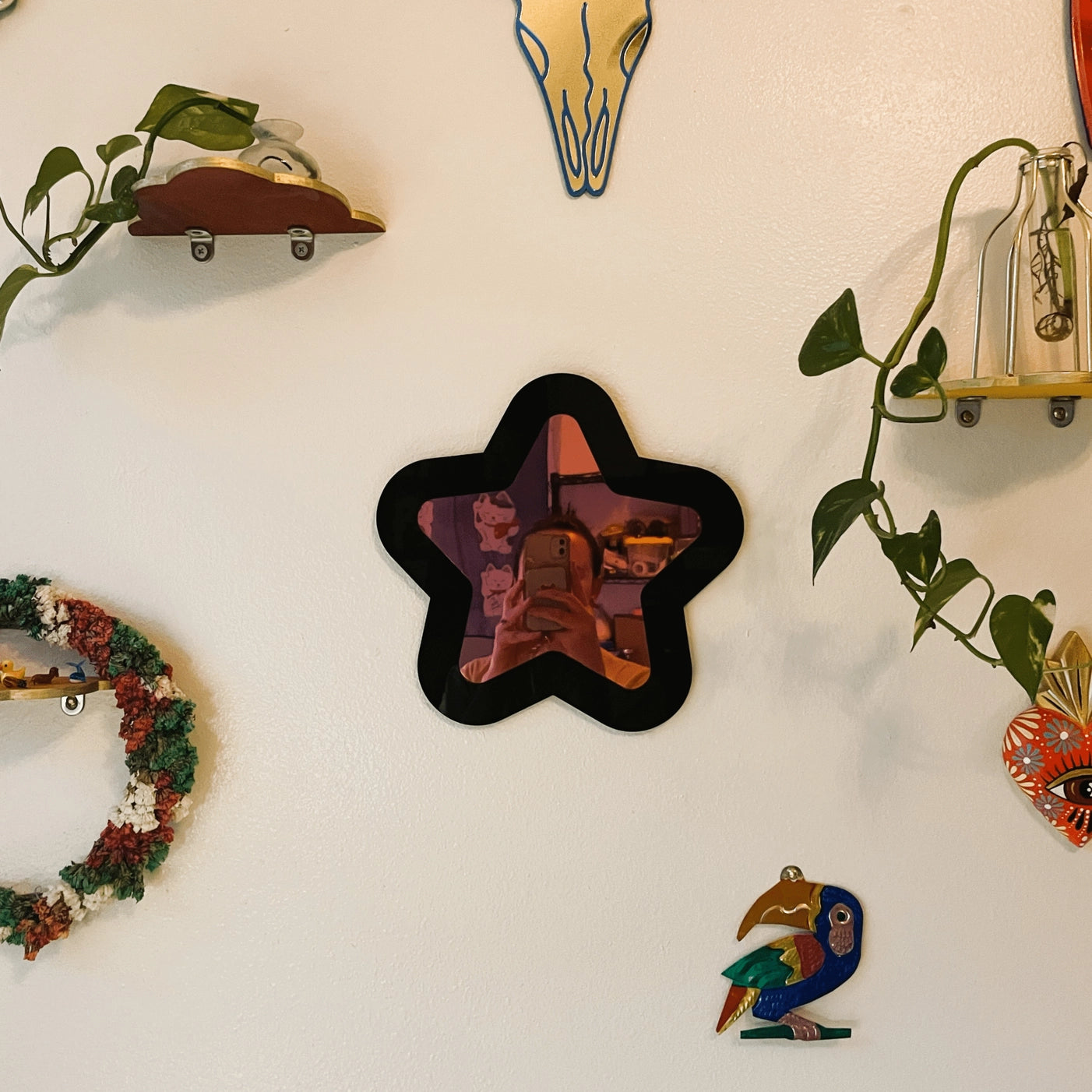 Kawaii Star Y2K Acrylic Wall Mirror