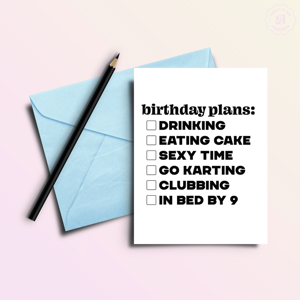Birthday Checklist | Funny Birthday Greeting Card - Poppy & Vine