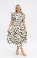 Black & Ivory Floral Tiered Dress - Poppy & Vine