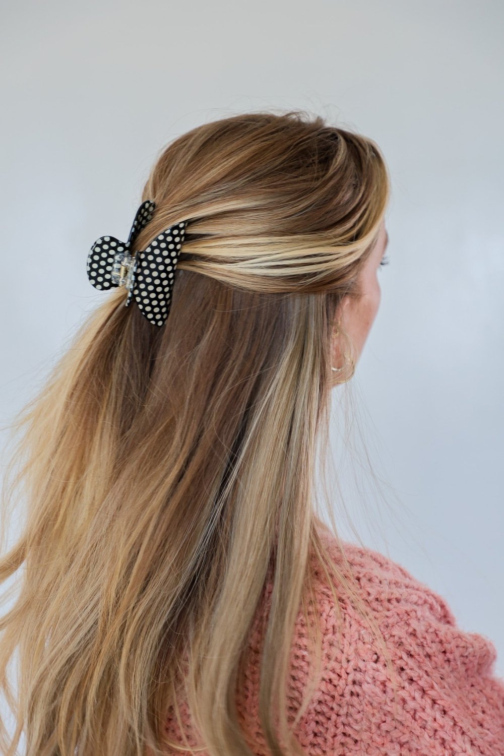 BLACK & WHITE POLKA DOT CLAW - Poppy & Vine