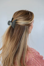 BLACK & WHITE POLKA DOT CLAW - Poppy & Vine
