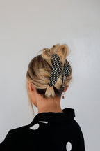BLACK & WHITE POLKA DOT CLAW - Poppy & Vine