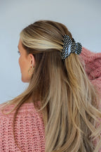 BLACK & WHITE POLKA DOT CLAW - Poppy & Vine