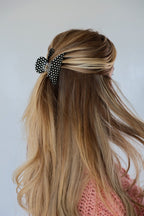 BLACK & WHITE POLKA DOT CLAW - Poppy & Vine