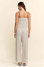 Black + White Striped Pant Set | 1X–3X - Poppy & Vine