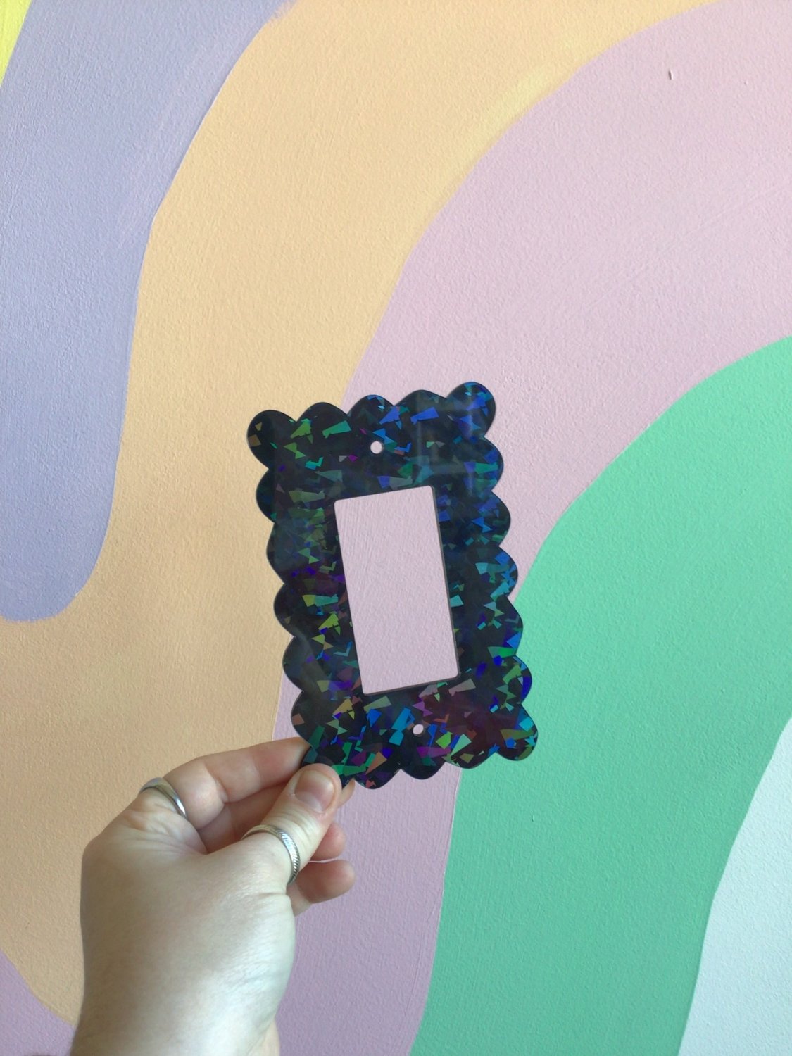 Blue Holographic Outlet Covers - Poppy & Vine