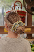 BLUE PLAID CORSET SCRUNCHIE - Poppy & Vine