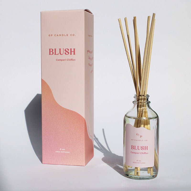 Blush 4 oz. Hue Reed Diffuser (Campari Chiffon) - Poppy & Vine