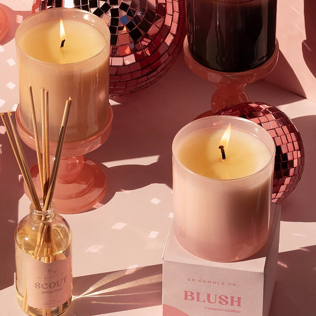 Blush 9 oz. Hue Candle (Campari Chiffon) - Poppy & Vine