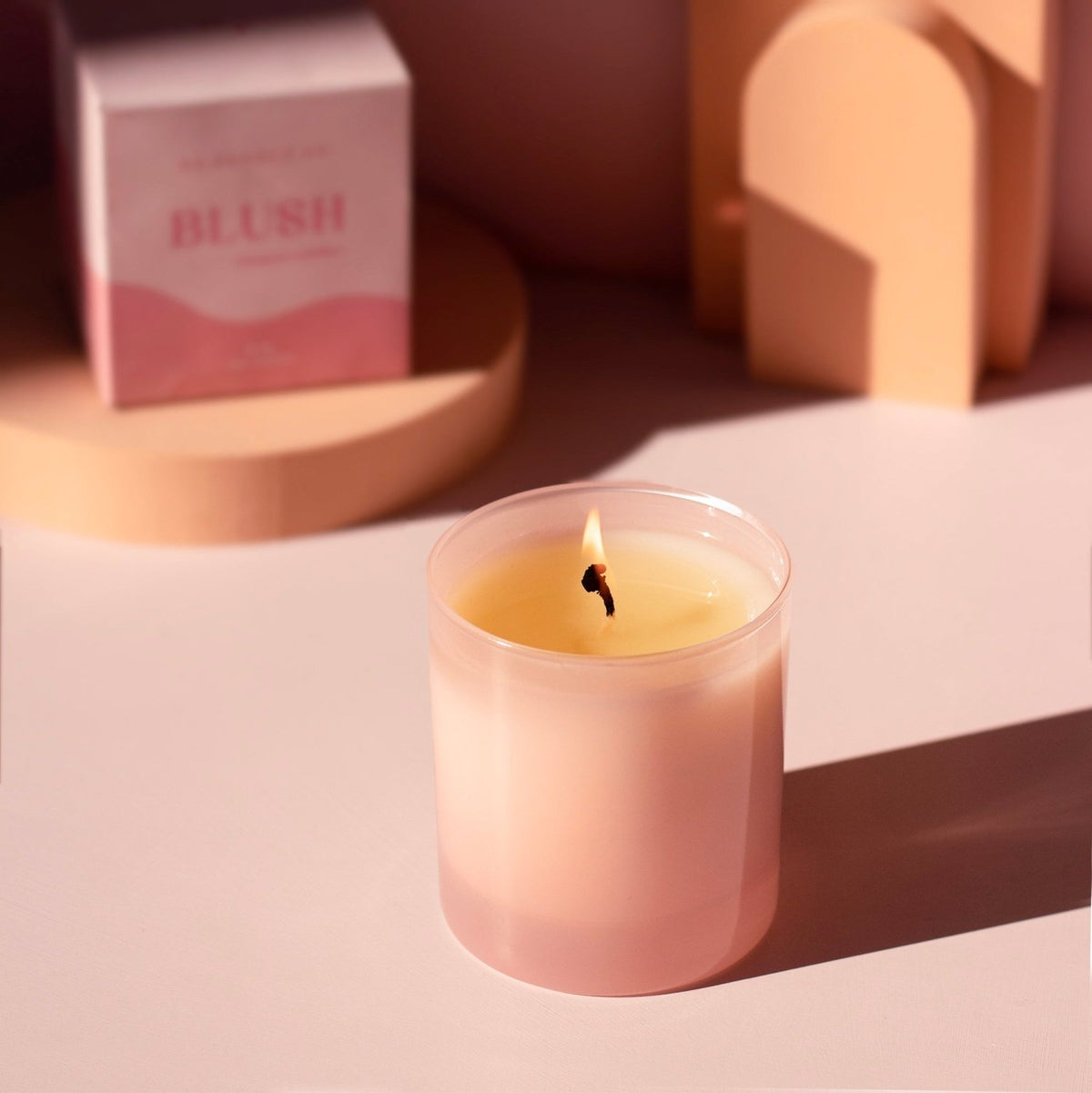 Blush 9 oz. Hue Candle (Campari Chiffon) - Poppy & Vine