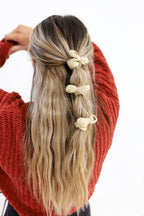 BOW SLICK BACK PONYTAILS (PACK OF 3) - Poppy & Vine