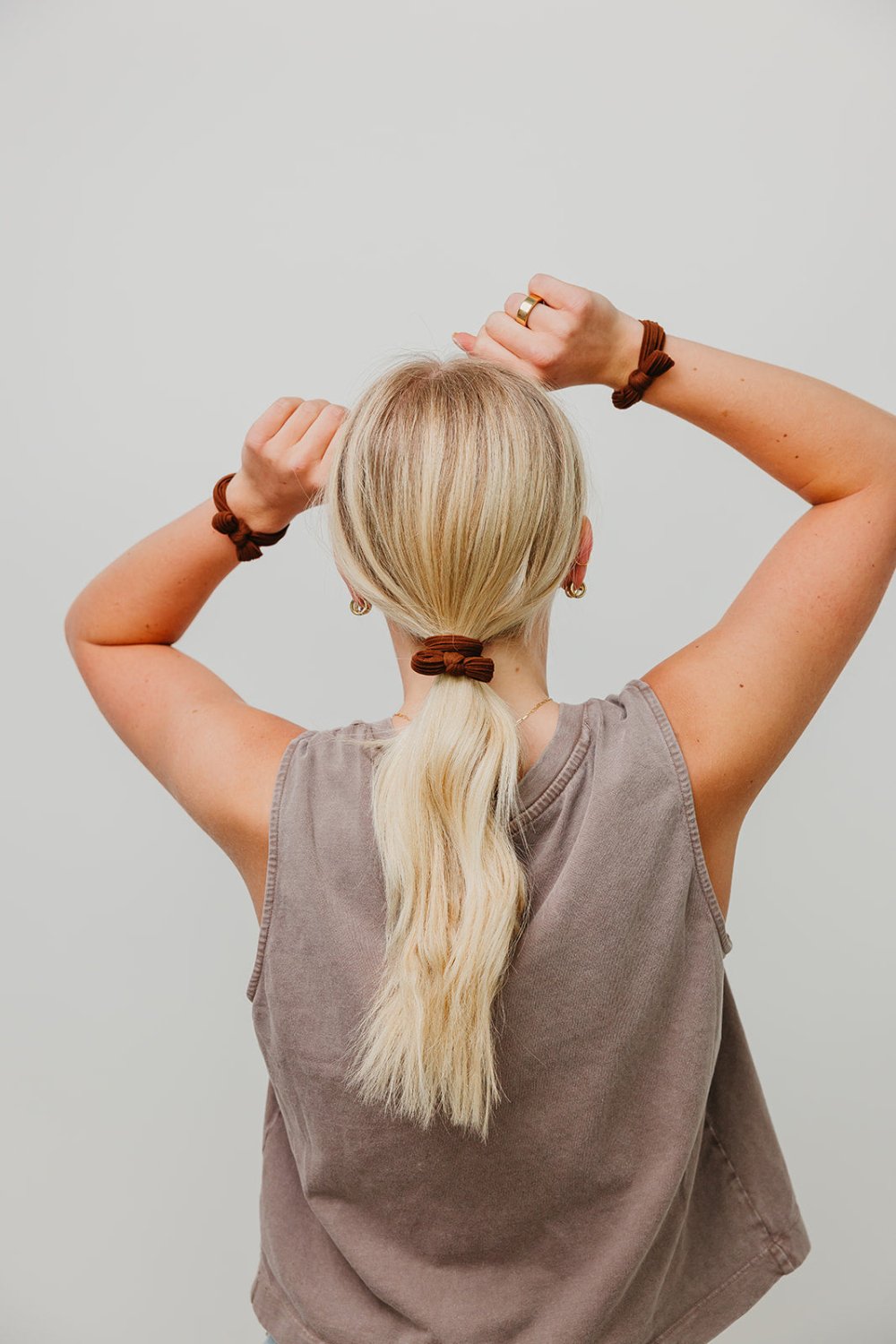 BOW SLICK BACK PONYTAILS (PACK OF 3) - Poppy & Vine